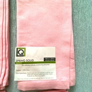 NWT Set of 6 Pink Cotton Napkins